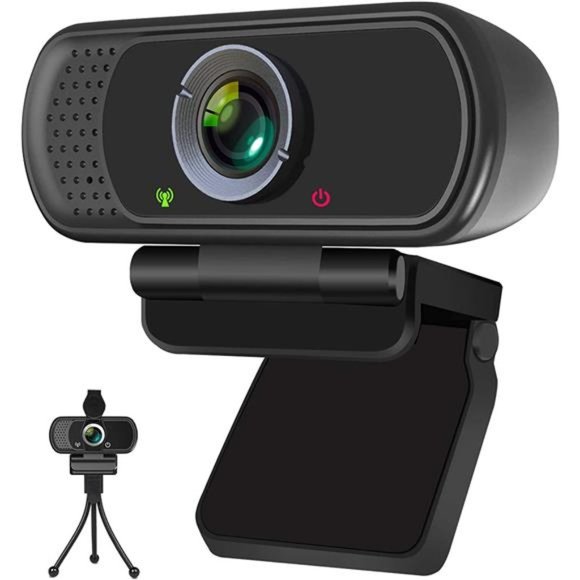 HD Webcam 1080P with Privacy Shutter and Tripod Stand - Picture 1 of 7